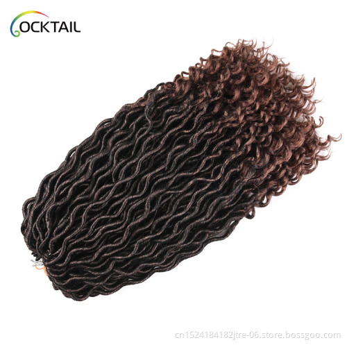Fauxlocs twist dreadlock crochet braid cheap synthetic ombre color sister twist dread faux locs